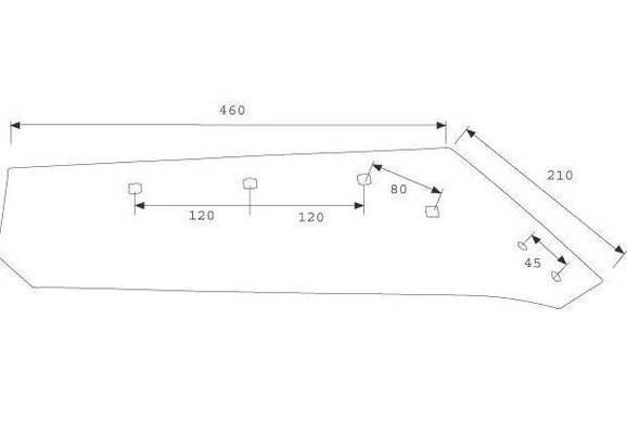 CHARRUE - Soc de charrue - Soc de charrue adaptable Rabewerk SSP350 avec rechargement au dessus du carbure + tour boulons gauche