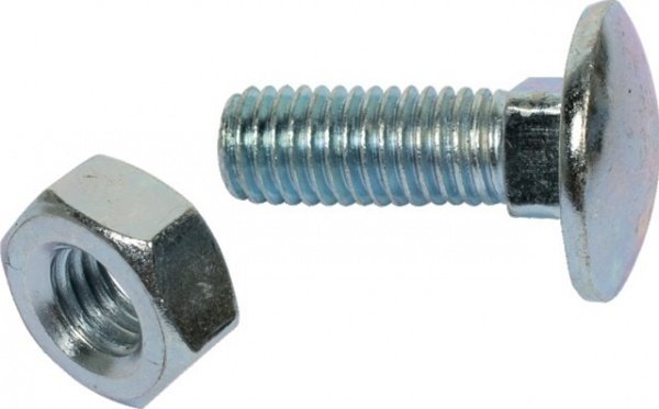Boulonnerie - Boulon - Boulon tête bombé collet carré 10*30 sans écrou
