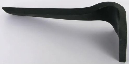 Herse rotative - Dent de herse - Dent de herse adaptable type Maschio Dominator M36100215R avec 3 plaquettes carbure et rechargement droite