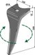 Dent de herse adaptable Amazone cultimix 6574300 avec 3 plaquettes et rechargement droite