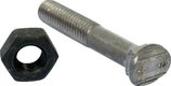 Boulon tête ovale collet carré 10*70 avec écrou