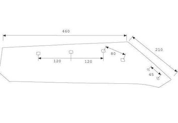 CHARRUE - Soc de charrue - Soc de charrue adaptable Rabewerk SSP350 avec rechargement au dessus du carbure + tour boulons gauche