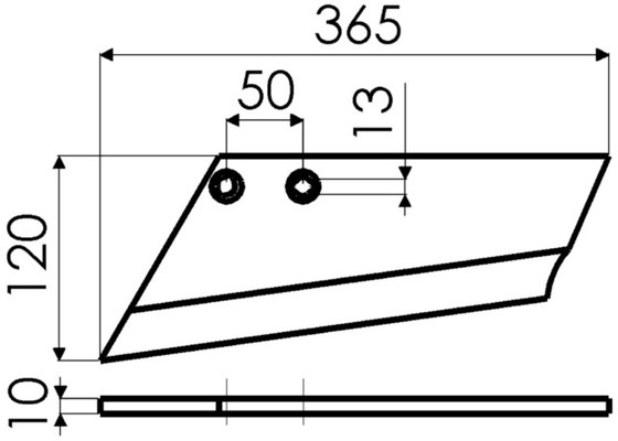 Déchaumeur - Aileron - Aileron adaptable Razol 003490 gauche