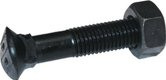 Boulon tête ovale collet carré 10*37 avec écrou