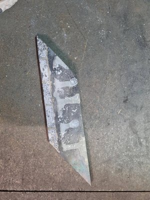 Pièces à souder - Aileron à souder - Aileron à souder 220*70*15 biais 5 plaquettes gauche