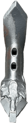 Déchaumeur - Soc de chisel - Soc réversible adaptable Vibroflex Kongskilde 65x8x292 carbure et rechargement
