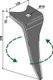 Dent de herse adaptable Amazone cultimix 6575300 avec 3 plaquettes carbure et rechargement gauche