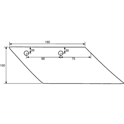 CHARRUE - Soc de rasette - Soc de rasette adaptable Lemken S290R 3363720 avec carbure et rechargement droite