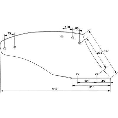 CHARRUE - Versoir de charrue - Versoir adaptable G-BESSON - Acier Triplex 7mm - Grenaillé - Droit