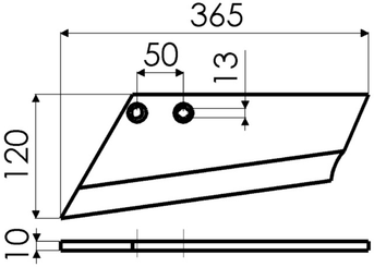 Déchaumeur - Aileron - Aileron adaptable Razol 003490 gauche