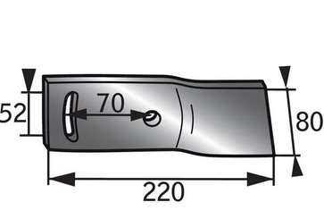 CHARRUE - Lame de versoir - Rallonge de versoir adaptable Naud 03080101 droite