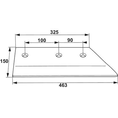 CHARRUE - Soc de charrue - Soc de charrue adaptable G&B 172418 droite