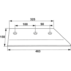 CHARRUE - Soc de charrue - Soc de charrue adaptable G&B 172418 droite