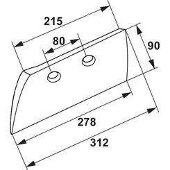 CHARRUE - Soc de rasette - Soc de rasette adaptable G&B 19125 gauche