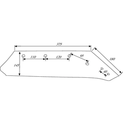 CHARRUE - Soc de charrue - Soc de charrue adaptable Kverneland KK073005 gauche