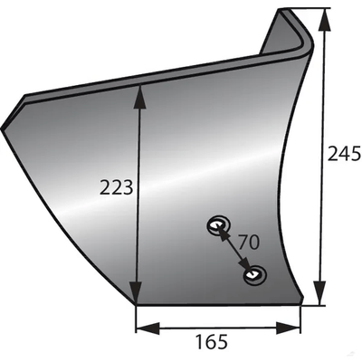 CHARRUE - Soc de rasette - Versoir de rasette Naud 400421 droit