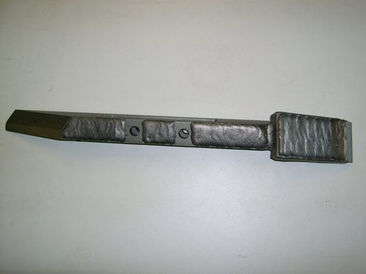 Décompacteur - Soc à lame - Pied pour soc à lame adaptable Michel/Jamet EA 80 longueur 590 avec carbure et rechargement pied et bec - gauche