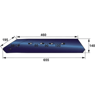 CHARRUE - Soc de charrue - Soc de charrue G&B 173609 B2 16" gauche
