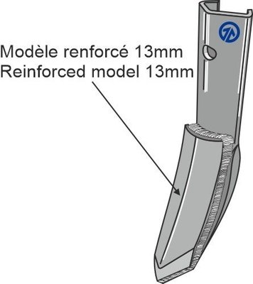 Déchaumeur - Soc de déchaumage - Soc à échange rapide adaptable Bourgault / Kverneland/ Rau
