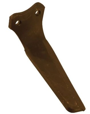 Herse rotative - Dent de herse - Dent de herse adaptable Kuhn 2 trous avec 3 plaquettes carbure et rechargement gauche