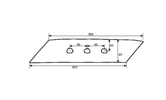 CHARRUE - Pointe de charrue - Pointe boulonnée origine Rabewerk MP350 gauche