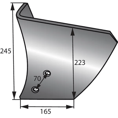 CHARRUE - Soc de rasette - Versoir de rasette Naud 400421 gauche