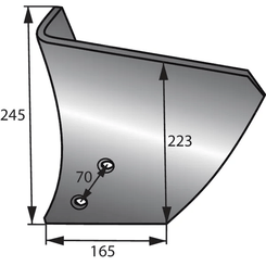 CHARRUE - Soc de rasette - Versoir de rasette Naud 400421 gauche