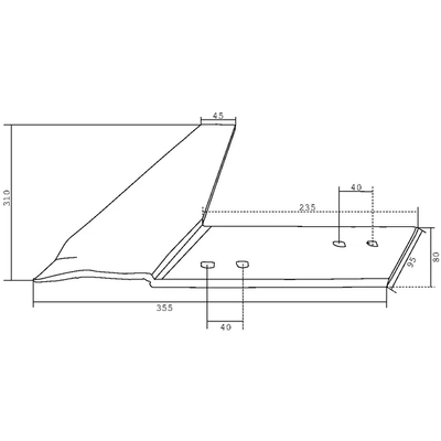 CHARRUE - Coutre - Coutre de contresep Rabewerk droite