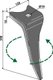 Dent de herse adaptable Amazone cultimix 6575300 avec 3 plaquettes carbure gauche