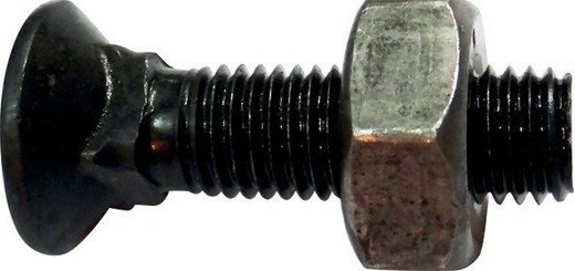 Boulonnerie - Boulon - Boulon tête fraisée collet carré 12*45 avec écrou 12.9