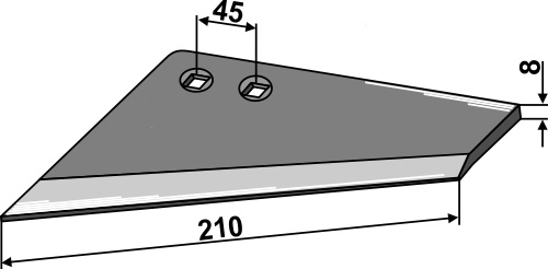Déchaumeur - Aileron - Aileron adaptable Rabewerk GG110L 63361603 gauche
