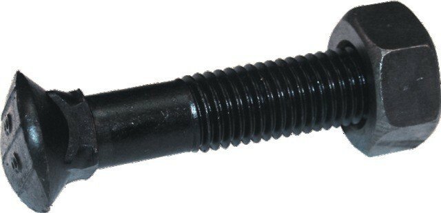 Boulonnerie - Boulon - Boulon tête ovale collet carré 12*50 avec écrou